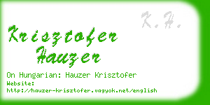 krisztofer hauzer business card